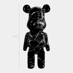Aero Bear 50cm Black Resin Indoor Sculpture