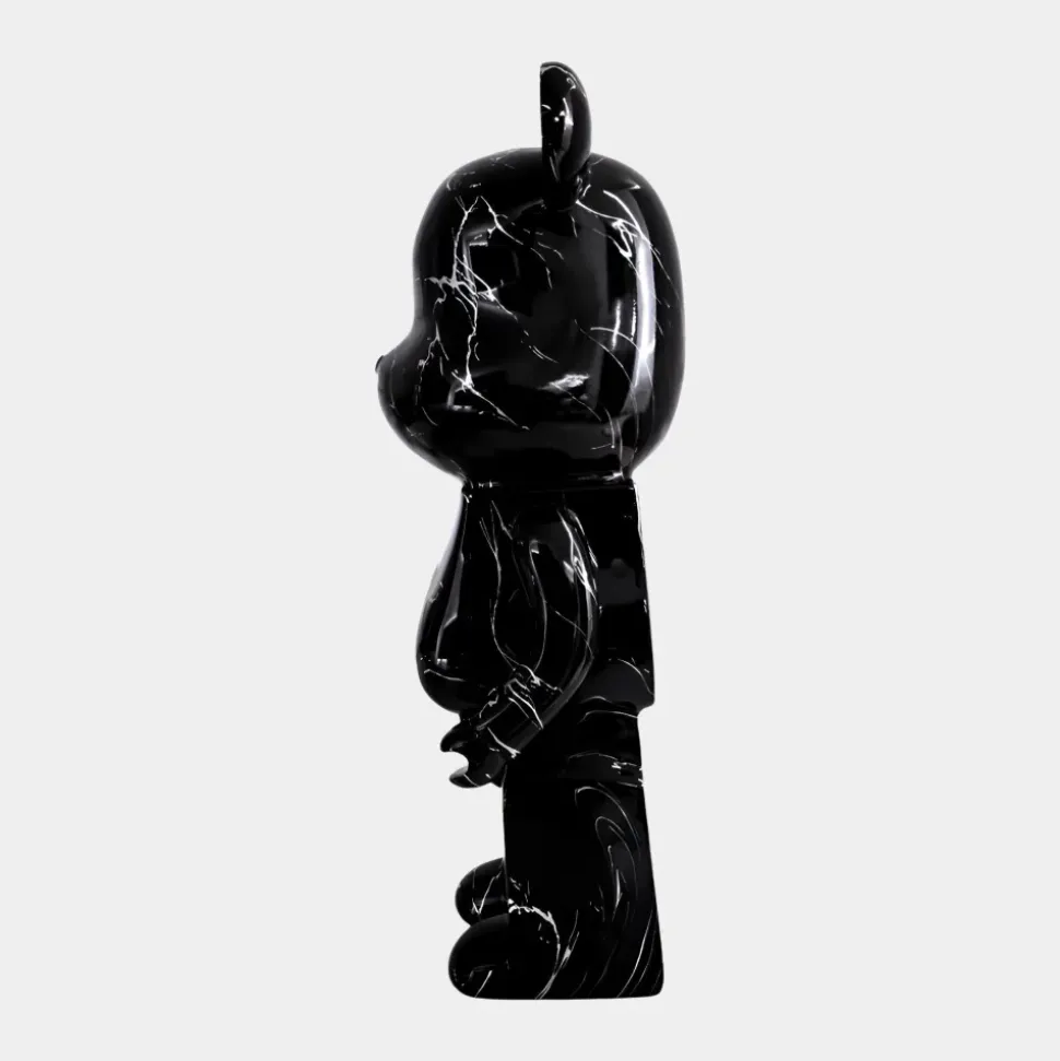 Aero Bear 50cm Black Resin Indoor Sculpture