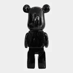 Aero Bear 50cm Black Resin Indoor Sculpture