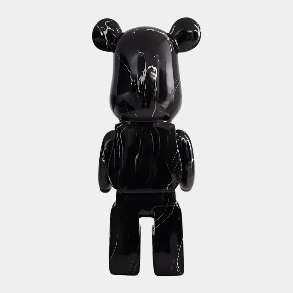 Aero Bear 50cm Black Resin Indoor Sculpture