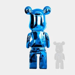 Aero Bear 135cm Blue Resin Indoor Sculpture