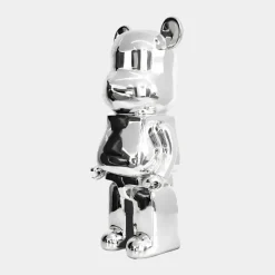 Aero Bear 50cm Chrome Resin Indoor Sculpture