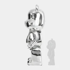 Aero Bear 135cm Chrome Resin Indoor Sculpture
