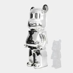 Aero Bear 135cm Chrome Resin Indoor Sculpture