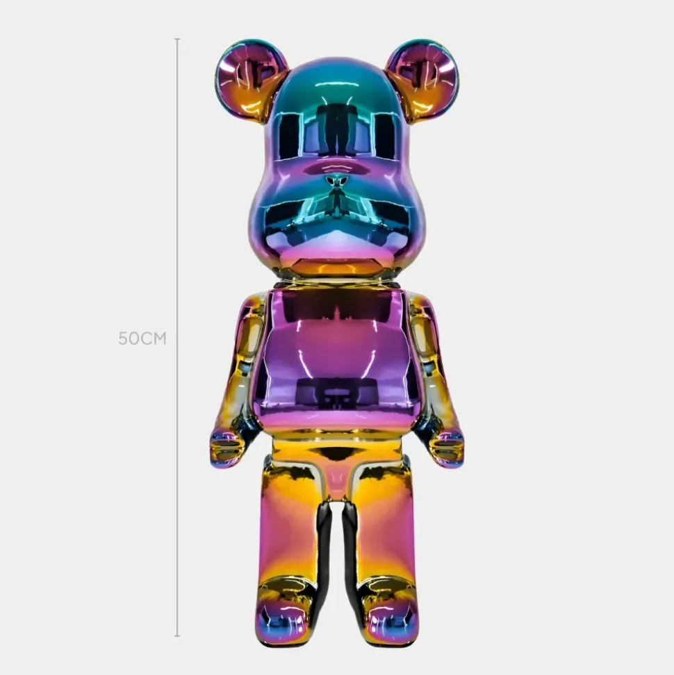 Aero Bear 50cm Dynamic Colour Resin Indoor Sculpture