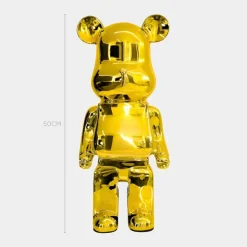 Aero Bear 50cm Gold Resin Indoor Sculpture