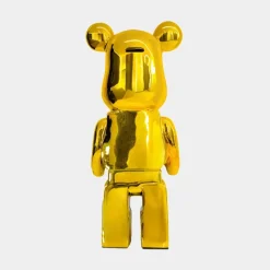 Aero Bear 50cm Gold Resin Indoor Sculpture