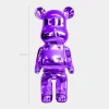 Aero Bear 50cm Purple Resin Indoor Sculpture