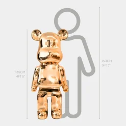 Aero Bear 135cm Rose Gold Resin Indoor Sculpture