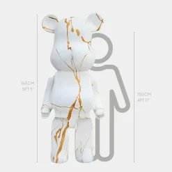 Aero Bear 165cm White Resin Indoor Sculpture