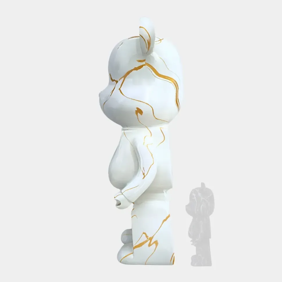 Aero Bear 165cm White Resin Indoor Sculpture