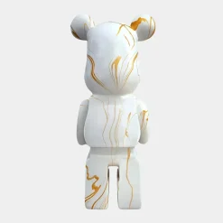 Aero Bear 50cm White Resin Indoor Sculpture
