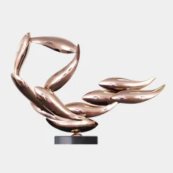 Aero Stream 50cm Copper Metal Indoor Sculpture