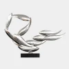 Aero Stream 50cm Silver Metal Indoor Sculpture