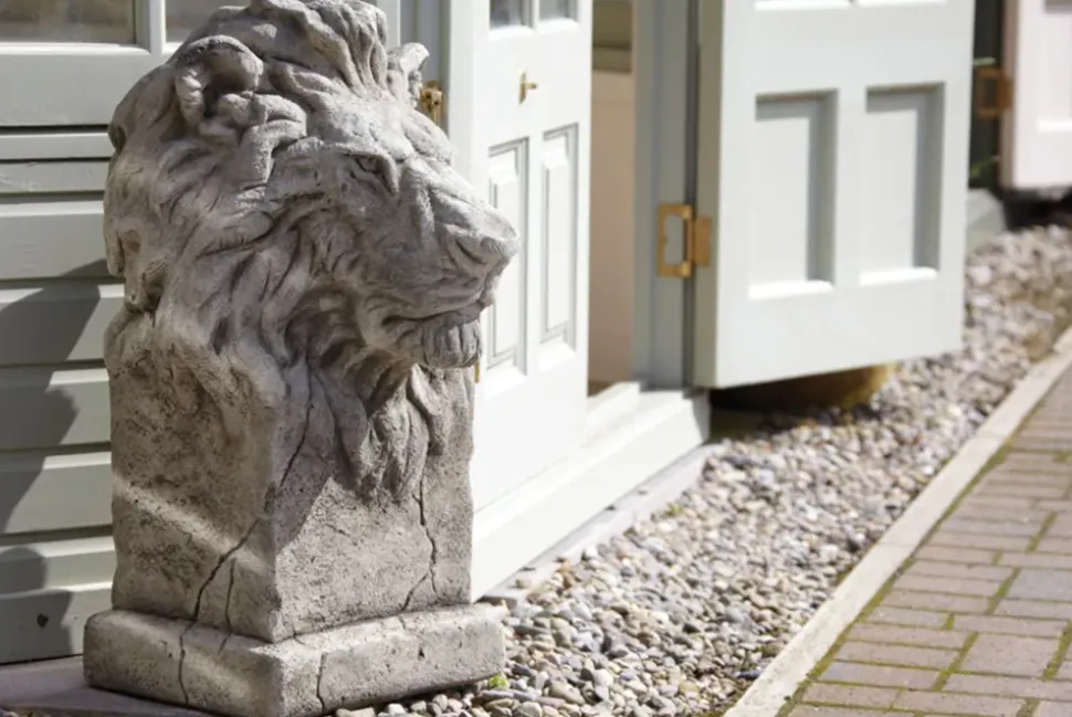 African Lions Stone Garden Statues