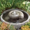 Ammonite Fossil Stone Garden Water Feature