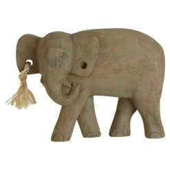 Ancient Elephant 31cm Wood Indoor Statue