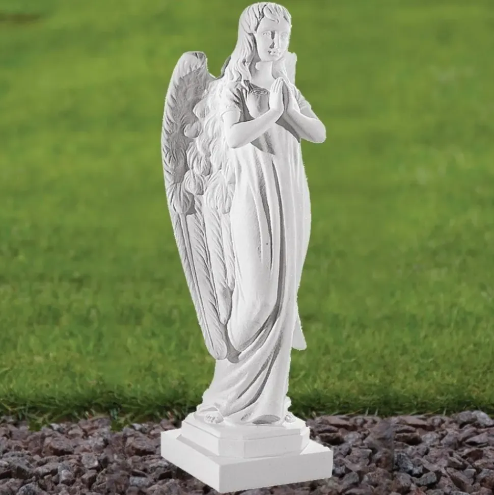 Angel 37cm Marble Resin Garden Statue