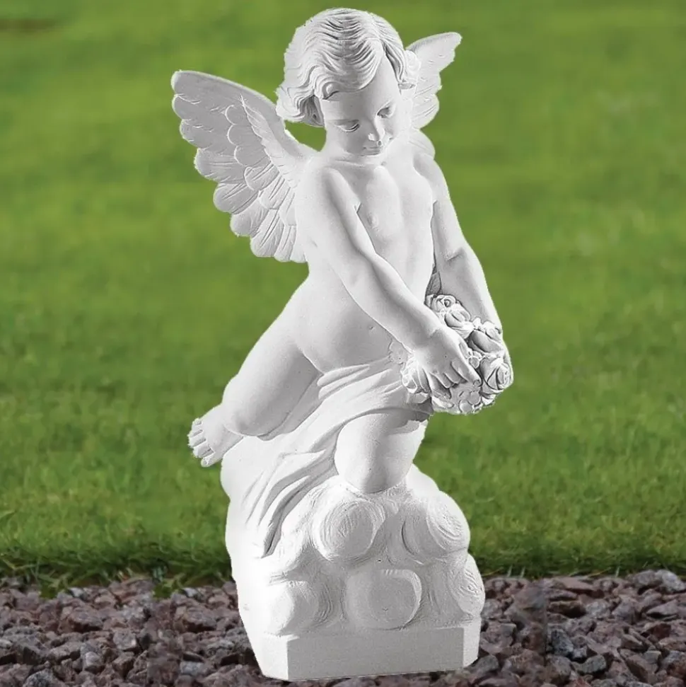 Angel 56cm Marble Resin Garden Statue