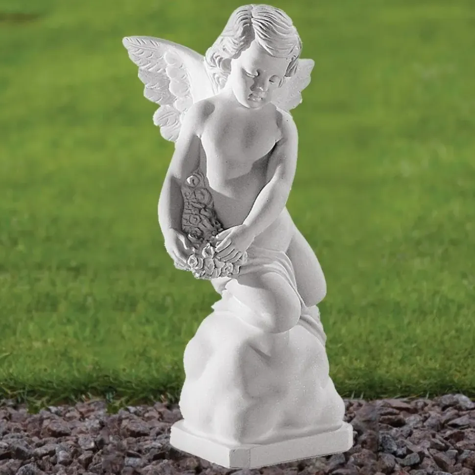 Angel 38cm Marble Resin Garden Statue