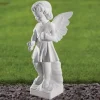 Angel Figurine 29cm Marble Resin Garden Statue