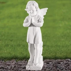 Angel Figurine 29cm Marble Resin Garden Statue