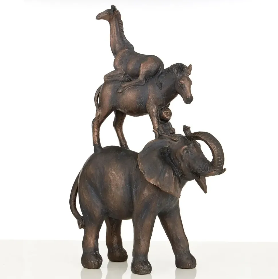 Animal Ascent 46cm Bronze Resin Indoor Statue