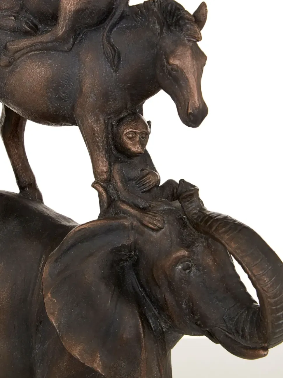 Animal Ascent 46cm Bronze Resin Indoor Statue