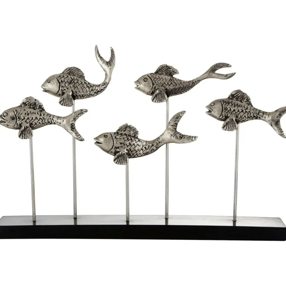 Aqua Symphony Fish 35cm Wood Indoor Sculpture