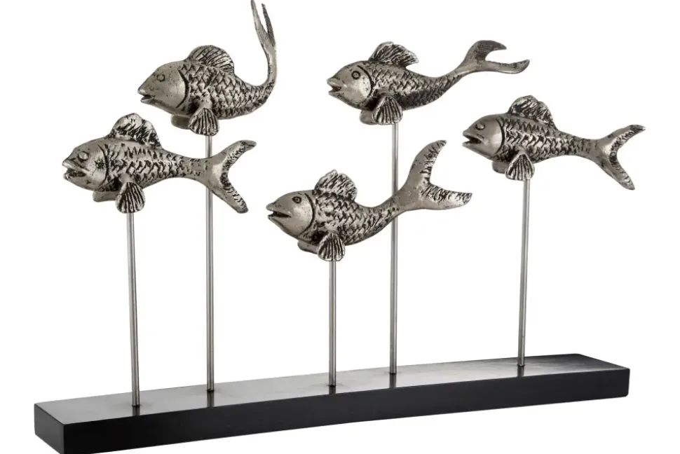 Aqua Symphony Fish 35cm Wood Indoor Sculpture