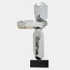 Astrolith 90cm Silver Metal Indoor Sculpture v1