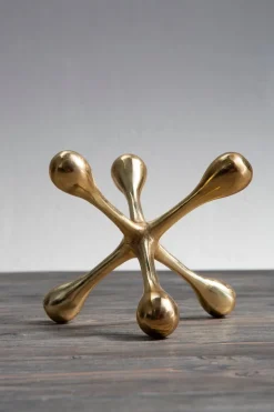 Atomic Bloom 16cm Gold Metal Indoor Sculpture
