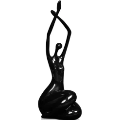 Awakened Grace 32cm Black Resin Indoor Sculpture