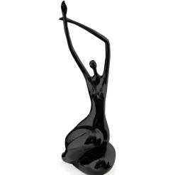 Awakened Grace 54cm Black Resin Indoor Sculpture