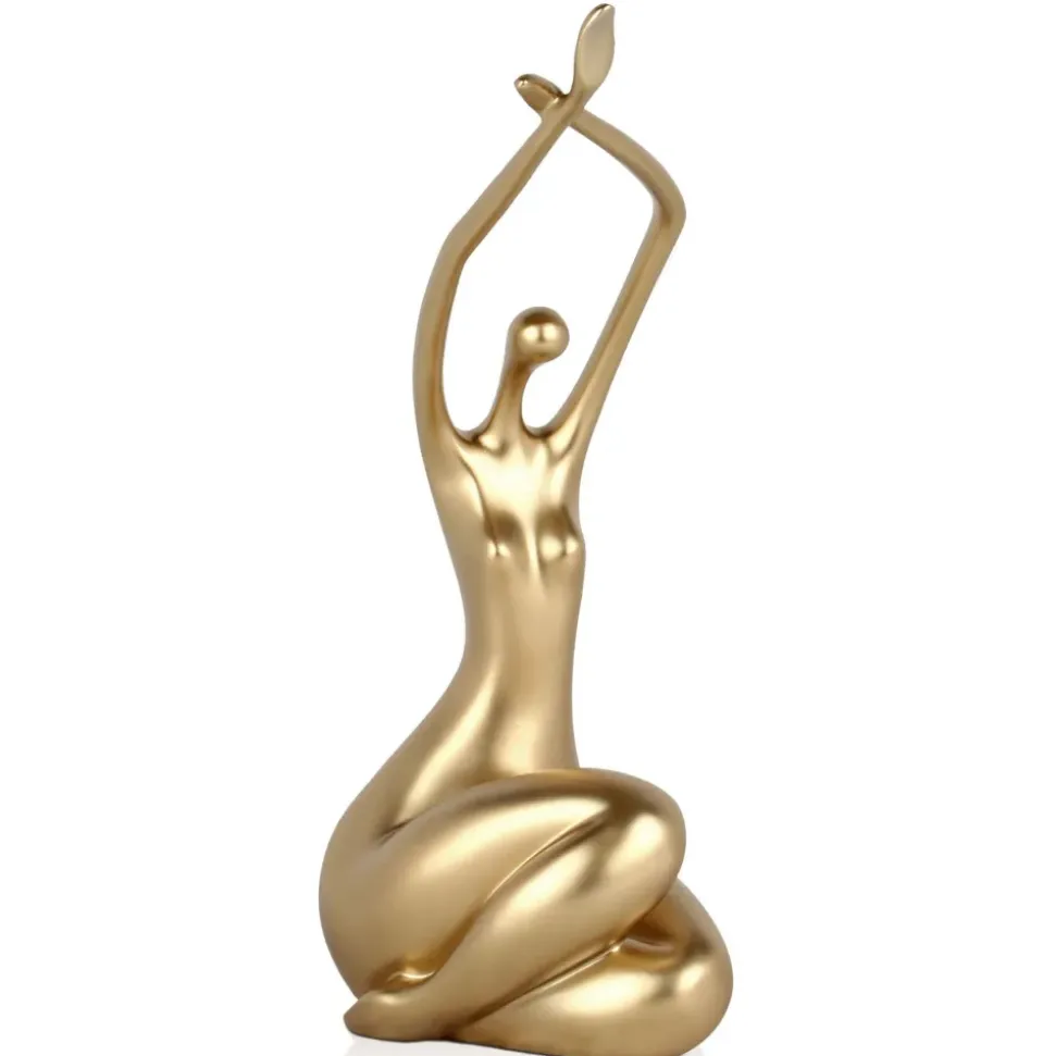 Awakened Grace 32cm Gold Resin Indoor Sculpture