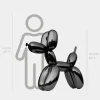 Balloon Dog 100cm Black Fibreglass Indoor Sculpture