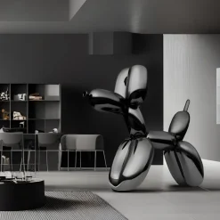 Balloon Dog 200cm Black Fibreglass Indoor Sculpture