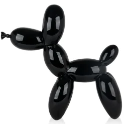 Balloon Dog 62cm Black Resin Indoor Sculpture