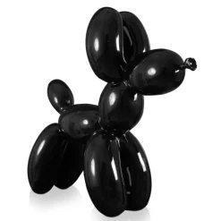 Balloon Dog 46cm Black Resin Indoor Sculpture