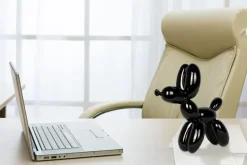 Balloon Dog 27cm Black Resin Indoor Sculpture