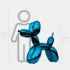 Balloon Dog 100cm Blue Metal Garden Sculpture