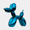 Balloon Dog 80cm Blue Metal Garden Sculpture