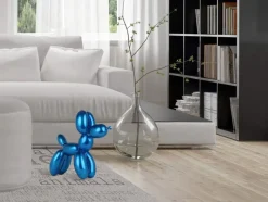 Balloon Dog 46cm Blue Resin Indoor Sculpture
