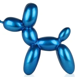 Balloon Dog 46cm Blue Resin Indoor Sculpture