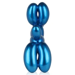 Balloon Dog 46cm Blue Resin Indoor Sculpture