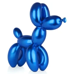 Balloon Dog 62cm Blue Resin Indoor Sculpture