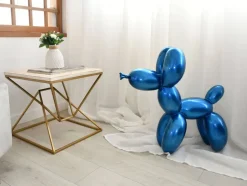 Balloon Dog 62cm Blue Resin Indoor Sculpture