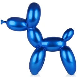 Balloon Dog 62cm Blue Resin Indoor Sculpture