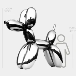 Balloon Dog 240cm Chrome Fibreglass Indoor Sculpture