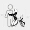 Balloon Dog 100cm Chrome Fibreglass Indoor Sculpture